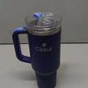 Cirkul 40oz. Midnight Blue Stainless Steel Tumbler with Handle, All-Day StrawSip, Double-Wall Insulated
