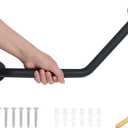 Bathroom Grab Bar, 20 Inch Angled Grab Bar with Anti-Slip Knurled Grip, Matte Black Stainless Steel Bath Balance Bar, Wall Mount Safety Hand Rail Support, Handicap Elderly Senior Assist Bath Handle