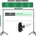3-in-1 Backdrop Stand Kit 10x8.5 ft for Photography Studio, T-Shape Backdrop Stand for Wedding Parties, Background Stand for Photo Video Studio with Carring Bag, 6 Clamps, 2 Sandbags