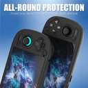 for Retroid Pocket 5 Case, Silicone Cover Shell Anti-Slip, Shock Proof, Soft Protective for Retroid Pocket 5 Retro Handheld Game Console Accessories with Lanyard - Black