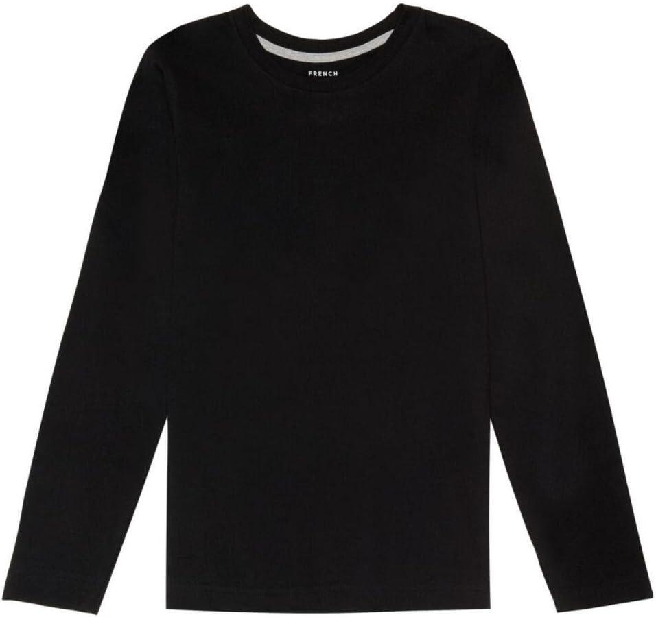 French Toast Boys Long Sleeve Crewneck Tee T-Shirt (Black)