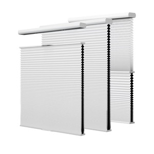 Cellular Shades Cordless, Blackout Top Down Bottom Up Honeycomb Blinds 2-in-1 Day Night Cellular Blinds, Custom Size Pull Down Pleated Accordion Shades for Windows (White, 34"*64")