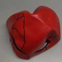 CrazyCatCos Red Hood Mask Resin Helmet Teens Adult Cosplay Halloween Costume Party Accessory