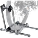 Delta Cycle Single Bike Adjustable Spring Floor Stand for Indoor Bike Storage Designed for Mountain Bike Tires, Fat Tires and EBikes