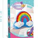DBlosp Plush Craft Rainbow Pillow, Fabric by Number Art & Crafts, No Sewing, Making Your Own DIY Rainbow Pillow, Kids Project, Learning Fun, Ages 5+