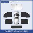 6pcs Car Window Shades for Ford F150 4Door 2021 2022 2023 2024 2025, Full Car Window Covers for Privacy, Sunshades for F150 Front Rear Windshield Side Windows to Block UV and Protect Privacy