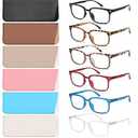 NOVIVON 6 Pack Reading Glasses Blue Light Blocking for Women Men, Lightweight Anti Eyestrain/ Glare Computer Readers with Spring Hinge (6 Pack Mix, 1.0)