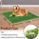 Artificial Grass for Dogs Pee Tray Fake Grass Mat for Professional Puppy Potty Trainer Replacement Dog Grass Pad for Indoor and Outdoor (51.3x32 Inch (Pack of 1)