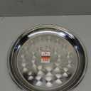 Winco Round Tray with Swirl Pattern, 16-Inch, Stainless Steel