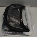 Clear Backpack, Heavy Duty Transparent Bookbag for School, Fabric & PVC Transparent Backpack with Reinforced Strap for Women Men, Capacity Clear Bag for College, Travel, Security, Black (Large)