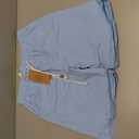 Sailwind Mens Cotton Linen Shorts Casual Elastic Waist Drawstring Summer Beach Vacation Shorts with Pockets (Blue, M)