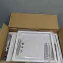 Somdot Laundry Hamper with Fabric Drawer and Shelves, Laundry Basket Sorter with 15.8 Gallons (60L) Pull-Out and Removable Bag, White Leather