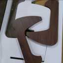 Modern Coffee Table for Living Room and Small Spaces, 43.3" x 29.5" x 15.8" Triangle Tempered Glass Table Top and Eco-Friendly MDF Base, Walnut