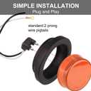 2.5" Round Amber Led Marker Lights 13LED, 10Pcs 2.5 Inch Round Led Trailer Marker Lights Clearance Lamps Sealed Flush Mount w/Rubber Grommets and 2 Prong Trailer Wire Pigtails Waterproof 12V