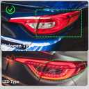 Right Halogen Tail Light Assembly Compatible With 2015-2017 Hyundai Sonata Eco Without LED Tail Lamp Right Passenger Side Replacement HY2805129 92402C2000 11672100