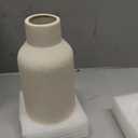 Bohemian Beige Ceramic Vase - for Pampas Grass, Mantel, Bookshelf, Entryway and Living Room Decor (Beige, 7in)