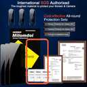 Milomdoi [3+3 Pack] for Samsung Galaxy S23 Privacy Screen Protector Tempered Glass Accessories 3 Pack Privacy Screen Samsung Galaxy S23 5G 3 Pcs camera Lens Protector Case fingerprint Suitable (6.1 Inch)
