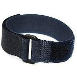 18mm Nylon Hook And Loop Blue 1pcs Slip Thru Zip Tie Sport Wrap Watch Band 9 inches Long Adjustable