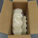 LIYH 24 Pcs Plastic Plates Reusable,Unbreakable Dinner Plates, Scalloped Plastic Plates, Dishwasher Safe,Ivory Plate Sets Perfect for Parties, Birthday, Picnics, BPA Free(12Guests)