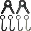 Steel Target Hanger, AR500 Steel Target Stand Kit & Hooks for 1 Inch EMT Conduit (4 target hangers & 2 leg brackets)