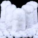 Shappy 35.27 Ounce/ 1000 g Christmas Fake Clouds Snow Decoration Artificial White Cloud Fiber Faux Fluffy Snow Indoor Soft Artificial Fake White Cotton Winter Craft Decor Xmas Tree Village Displays