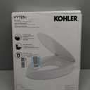 KOHLER 25875-0 Hyten 3" Height, Elevated Soft Close Elongated Toilet Seat, Contoured Seat with Grip-Tight Bumpers, Quick-Attach Hardware, No Slam Toilet Seat, White