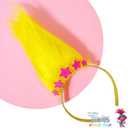 2 x LUV HER Kids' Trolls World Tour Headband with Wig for Girls - Costume Accessories - Ages 3+ (Yellow)