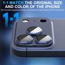 Suoman for iPhone 17 Pro Camera Lens Protector, [All-in-one Frosted] [Strong-Adhesion] Metal Frame Tempered Glass Camera Lens Cover-Dark Blue