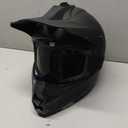Youth Dirt Bike Helmet DOT Certified - Full Face Motorcycle Helmet for Off-Road, ATV, Street Riding, Includes Adjustable Goggles & Protective Gloves, BLACK, Large