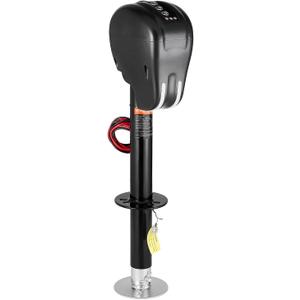VEVOR 3500 lbs Electric Trailer Jack, Heavy Duty RV Electric Power Tongue Jack with 2 Way Connector, Memory Function, Crank Handle & Weatherproof Jack Cover, 9.5"-26.3" Lift, for Trailers & Campers (Black)