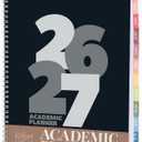 Rileys Academic Planner 2026-2027, Daily, Weekly & Monthly Planner, July 2026 - June 2027, Student Notes Pages, Twin-Wire Binding, Weekly Agenda for School & Work (8.5 x 11-Inches, Chunky, Black)