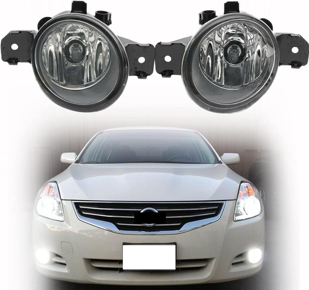 2-Pack H11 Clear Lens Halogen Fog Light Replacement for Altima 2008-2013/Rogue 2008-2015/Maxima 2009-2014/Versa 2012-2016/Murano 2015-2016/Pathfi Driver and Passenger Side NI2593117, NI2592117