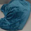 CONRUSER Stretch Wingback Chair Covers, 2 Piece Wing Chair Slipcovers Soft Velvet Armchair Covers with Elastic Bottom for Living Room Bedroom (Turquoise)