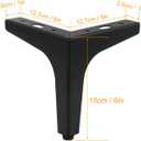 8 PCS 6 Inch Furniture Legs, Black Metal Triangle Furniture Feet, Replacement Sofa Legs Suitable for Sofa, Coffee Table, Cabinet, Cupboard, Chair, End Table