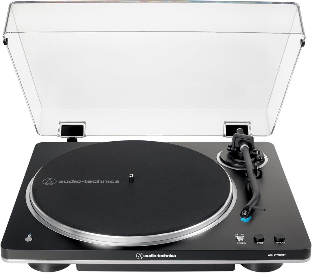 Audio-Technica AT-LP70XBT Wireless Turntable (Black/Silver)