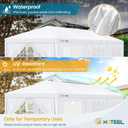 HOTEEL 10x30FT Party Tent with 8 Removable Sidewalls for Parties Carpas para Fiestas, Weddings, BBQ, Waterproof Outdoor Event Canopy, Patio Camping Gazebo, White