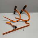 2 Pack Ladder Roof Hook with Wheel Heavy Duty Steel Ladder Stabilizer, Roof Ridge Extension, Rubber Grip T-Bar for Damage Prevention, 500 lbs Weight Ratin, Fast & Easy to Access Steep Roofs(Patent)