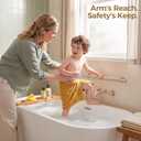 Shower Grab Bars for Seniors, 18 in Shower Handle, Brushed Nickel