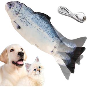 VAIZIQ Flopping Fish Electric Dog Toy, Realistic Flopping Fish Dog Exercise Toy, Interactive Pet Toys for Small and Medium Dogs