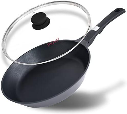 Frying Pan Nonstick Skillet Cookware: Skillet 12-inch Nonstick with Lid Stainless - Non Stick Cooking Frying Pan Induction Compatible - Handle Cool PFOA-Free for Home Camping Kitchen Party Outdoor