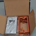 2 Pack Wall Plate Cable Pass Through with Bracket - In Wall Cable Management Kit - Recessed Cable Wall Plate Pair with Single Gang Low Voltage Mounting Bracket - Decorator Cover for Low Voltage Cables (White)