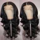Body Wave Lace Front Wigs for Black Women, Long Glueless Lace Front Wig with Pre Plucked Natrural Hairline and Baby Hair for Women (Body Wave Wigs 26")