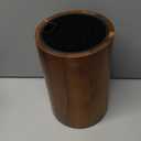 Ninonly Universal Knife Block Holder, Round Wooden Countertop Knife Block Without Knives, Acacia Wood Knife Storage for Kitchen Steak Knives, Scissors & Sharpening Rod