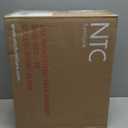 NTC Solid Oak Lux Nightstand with Drawer, Mid Century Modern Side Table Bedroom, Bedside Furniture, Night Stand, End Table, Easy Assembly - Burnt Black