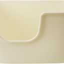 SpaceTime Extra Large Litter Box with High Sides & Low Entry,XL Anti-Splashing Kitty Litter Pan,Jumbo Multi Cat Litter Box,Tool-Free Assembly,Easy to Clean (White)