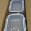 [8-Pack,30 oz]Glass Meal Prep Containers,MCIRCO Glass Food Storage Containers,Airtight lunch Containers with Lids, Microwave, Oven, Freezer and Dishwasher, White