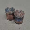 American Flag 2PC Airtight Transparent Storage Jar, Food Storage Container, Can Store Candy, Salt, Coffee Beans, With lid, Easy To Use