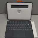 Case with Keyboard for iPad 10th Generation & 11th (A16, 2025): Bluetooth Wireless Detachable Magnetic Stand Rechargeable Keyboard with Folio Slim Compact Removable Cover with Trackpad, White Backlit