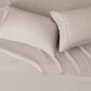 Lightweight Super Soft Easy Care Wrinkle Free Breathable Microfiber 4 Piece Bed Sheet Set with 14-Inch Deep Pockets, Machine Washable, Brushed, King, Taupe, Solid
