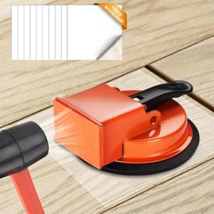 REXBETI Floor Gap Fixer Tool, Plank Gap Repair Kit, Upgraded Heavy Duty Suction Cup Laminate Flooring Tool, Widened Striking Face, 10pcs Sticky Pads for Fixer Laminate/Vinyl Flooring/Hardwood